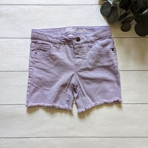 Cat & Jack Super Stretch Lilac Denim Midi Shorts Girls M 7/8